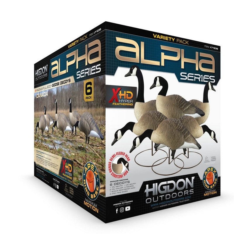 Higdon Alpha Magnum Canada Goose Decoys Full Body Variety 6 Pack